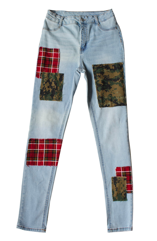 The Kat's Custom Patchwork Skinny Jeans